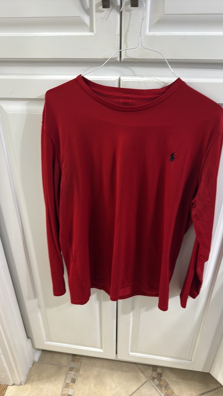 Polo Ralph Lauren Men\'s Red Long Sleeve Performance T-Shirt