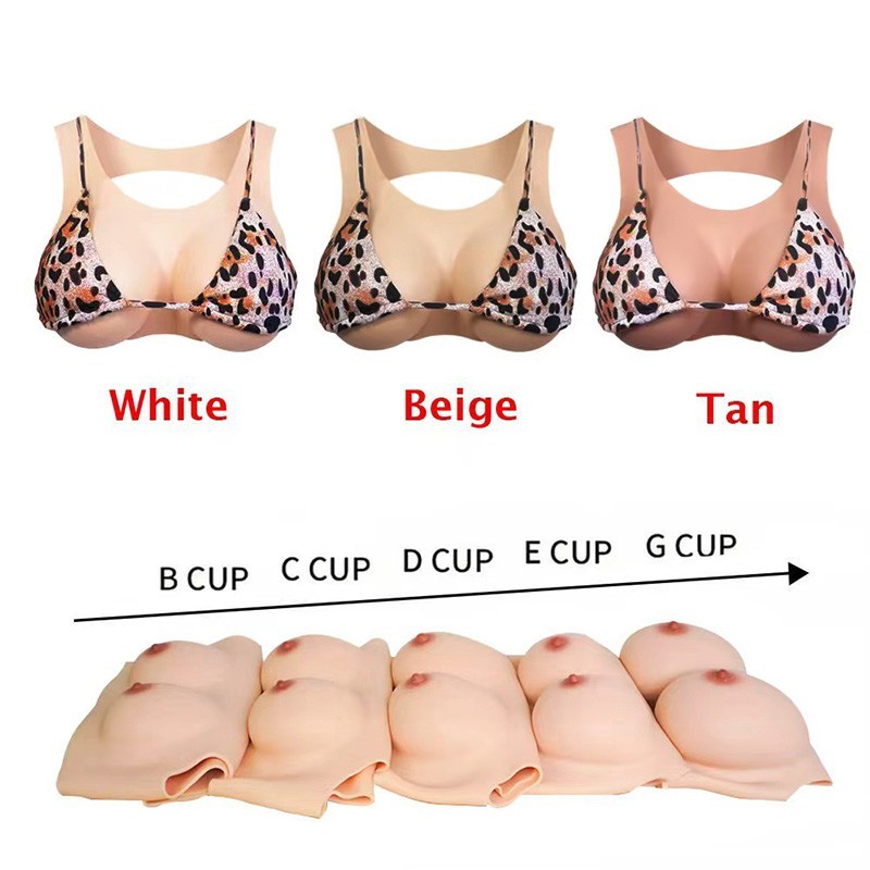 Silicone Breast Form Plate Fake Boobs Silicone Fill B-G Cup Crossdresser