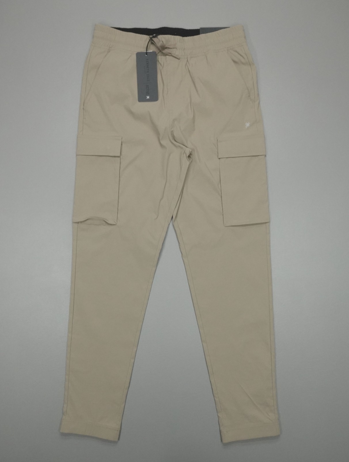 Kenneth Cole Active Men Cargo Joggers Lightweight Stretch Water Repellent Gravel