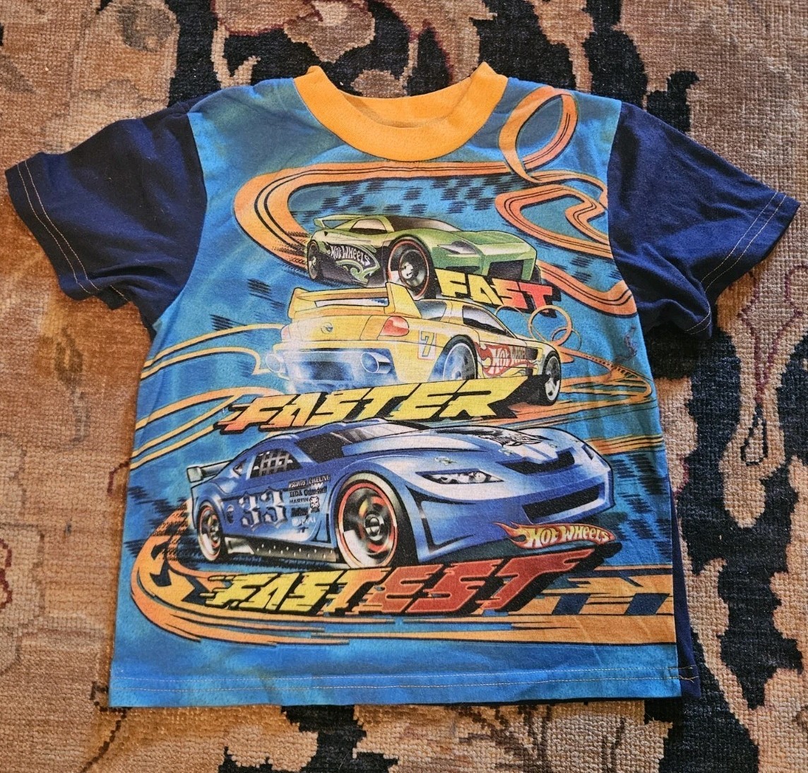 Vintage 2000s Hot Wheels Fast Faster Fastest Nissan Z & GTR TShirt - Size Boys 8