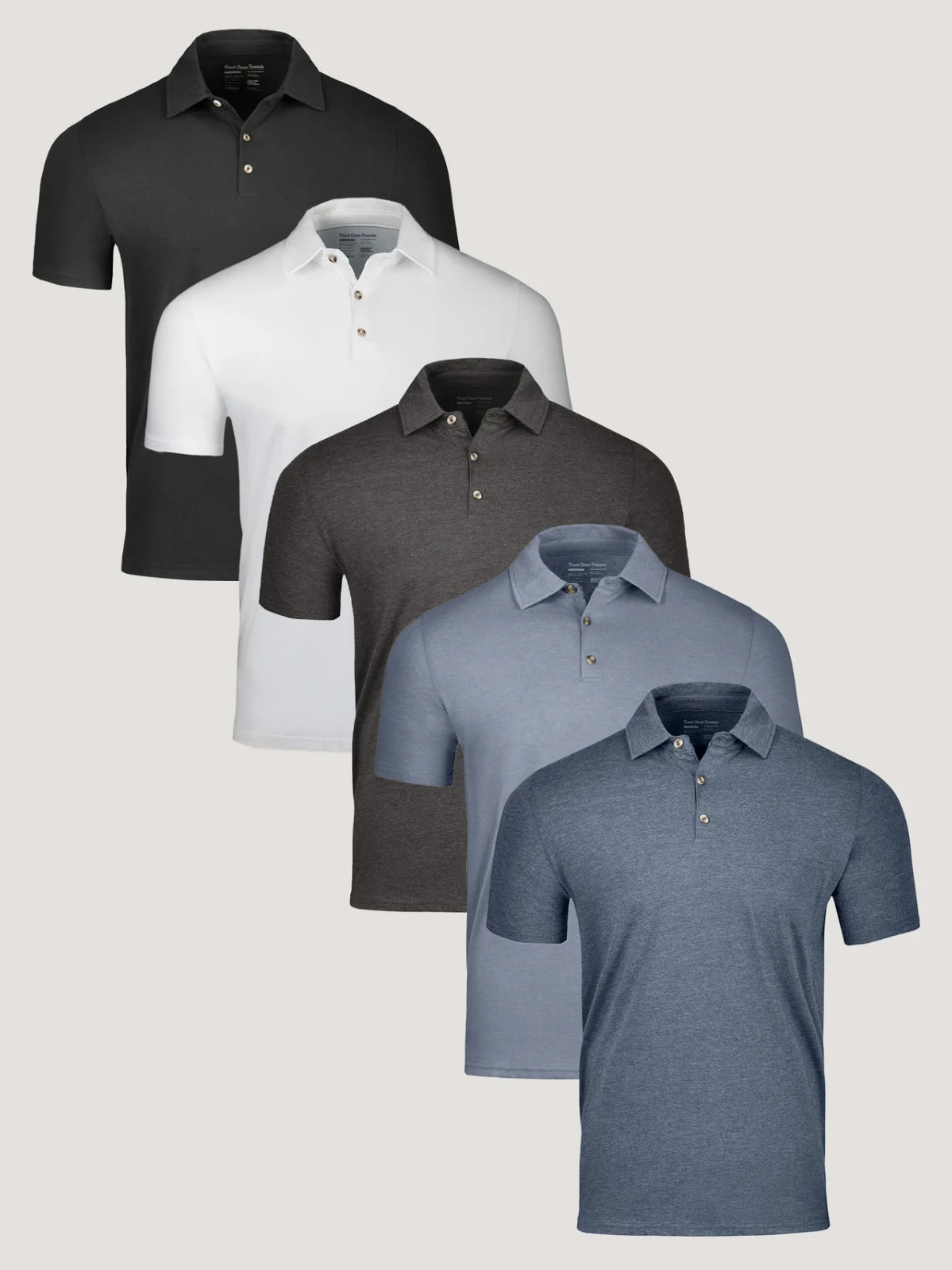 NEW Fresh Clean Threads Best Sellers Polo 5-Pack - Choose FIT & SIZE