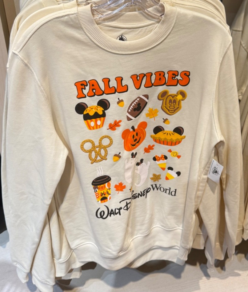 Walt Disney World 2026 Fall Vibes Sweatshirt All Sizes XS-2X Halloween Snacks