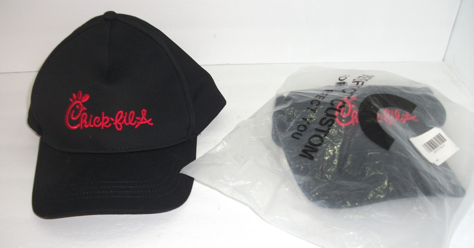 NEW CHICK-FIL-A Embroidered Black Snapback Hat One Size Fits All - by Three In