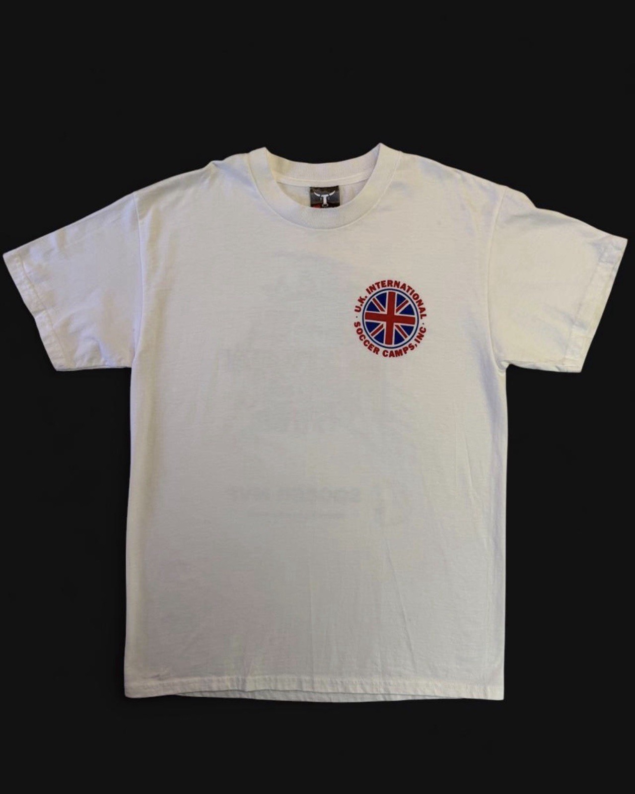 Vintage Hanes Beefy-T UK International Soccer Camps Graphic T-Shirt