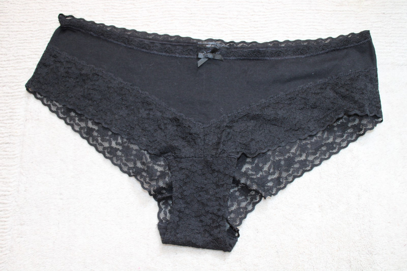 Brand New Classic Cotton Lace Trim Knickers Size Large UK 14-16