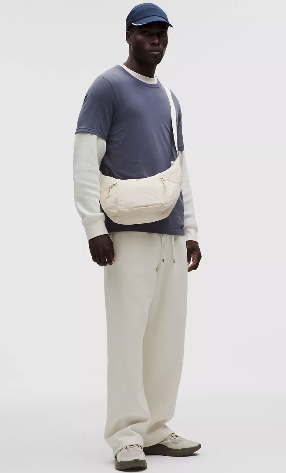 Lululemon bone/ivory slouchy sling bag 6L-NWT