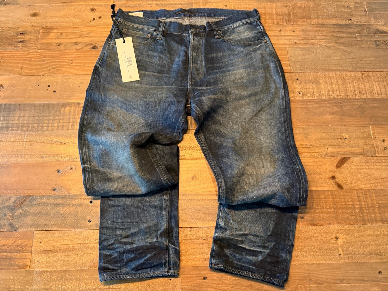 Mastercraft Union Nara Slim Kana Dark Vintage Denim Jeans 36x34 701.11.15
