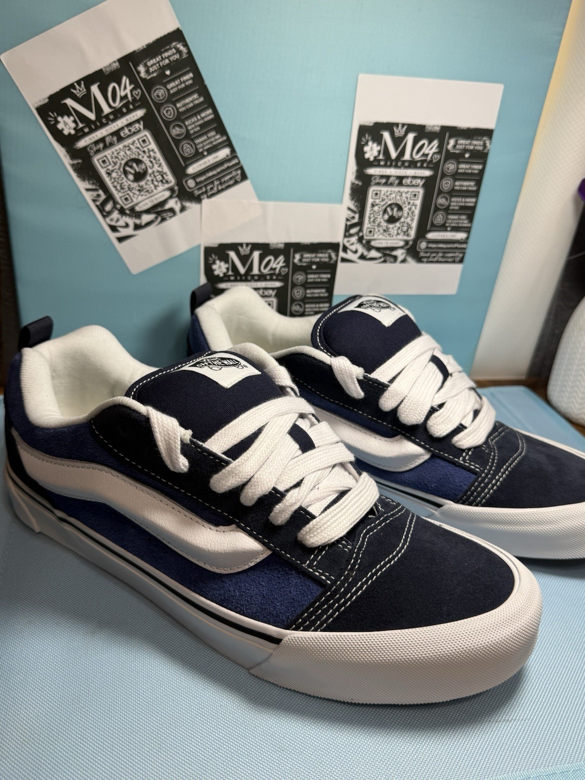Size 4 - Vans Knu-Skool Navy White