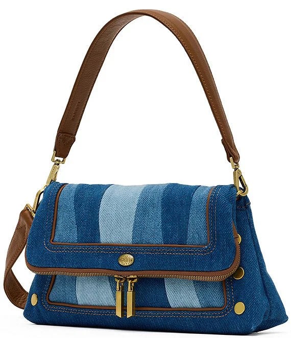 HAMMITT BEVERLY Medium SILVERLAKE Denim Shoulder / Crossbody Bag NWT Retail $475