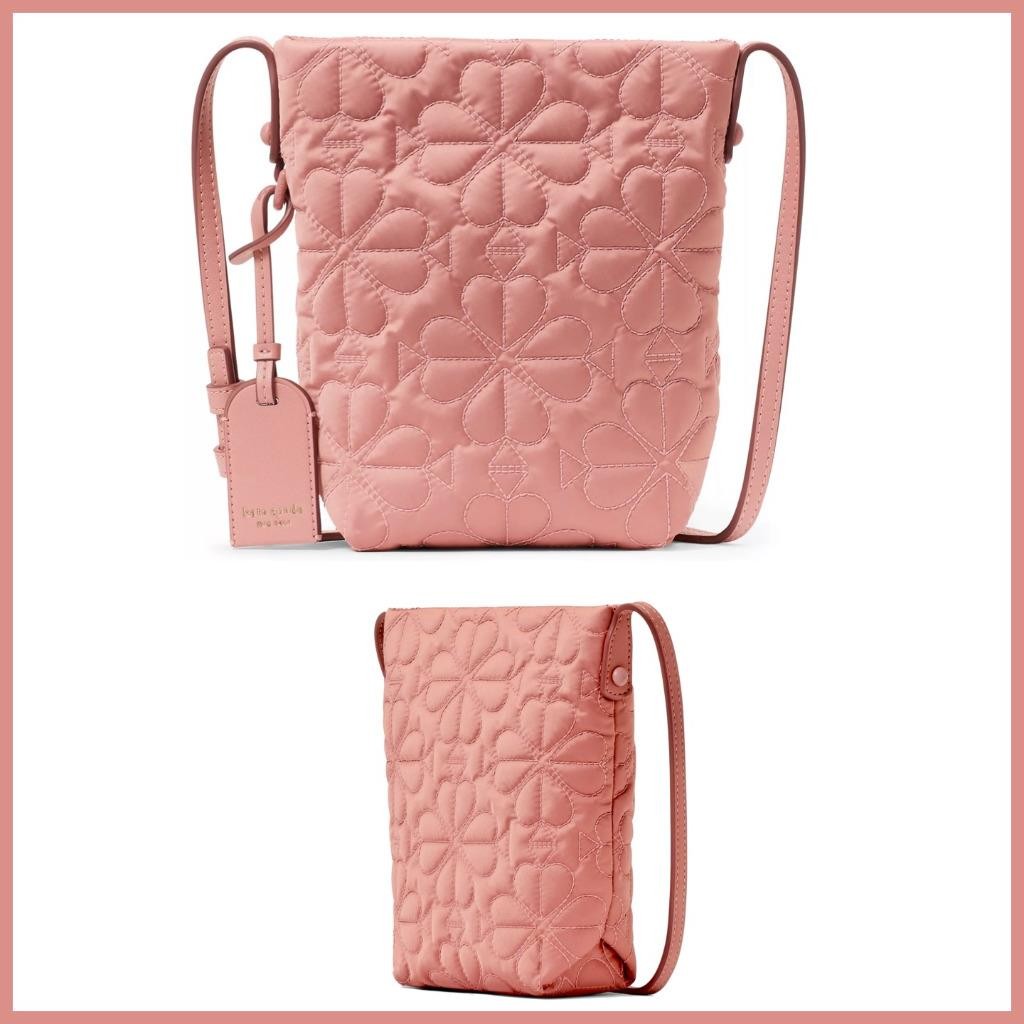 KATE SPADE TILLY QUILTED SMALL CROSSBODY COSMETIC PINK KL640 NWT $148