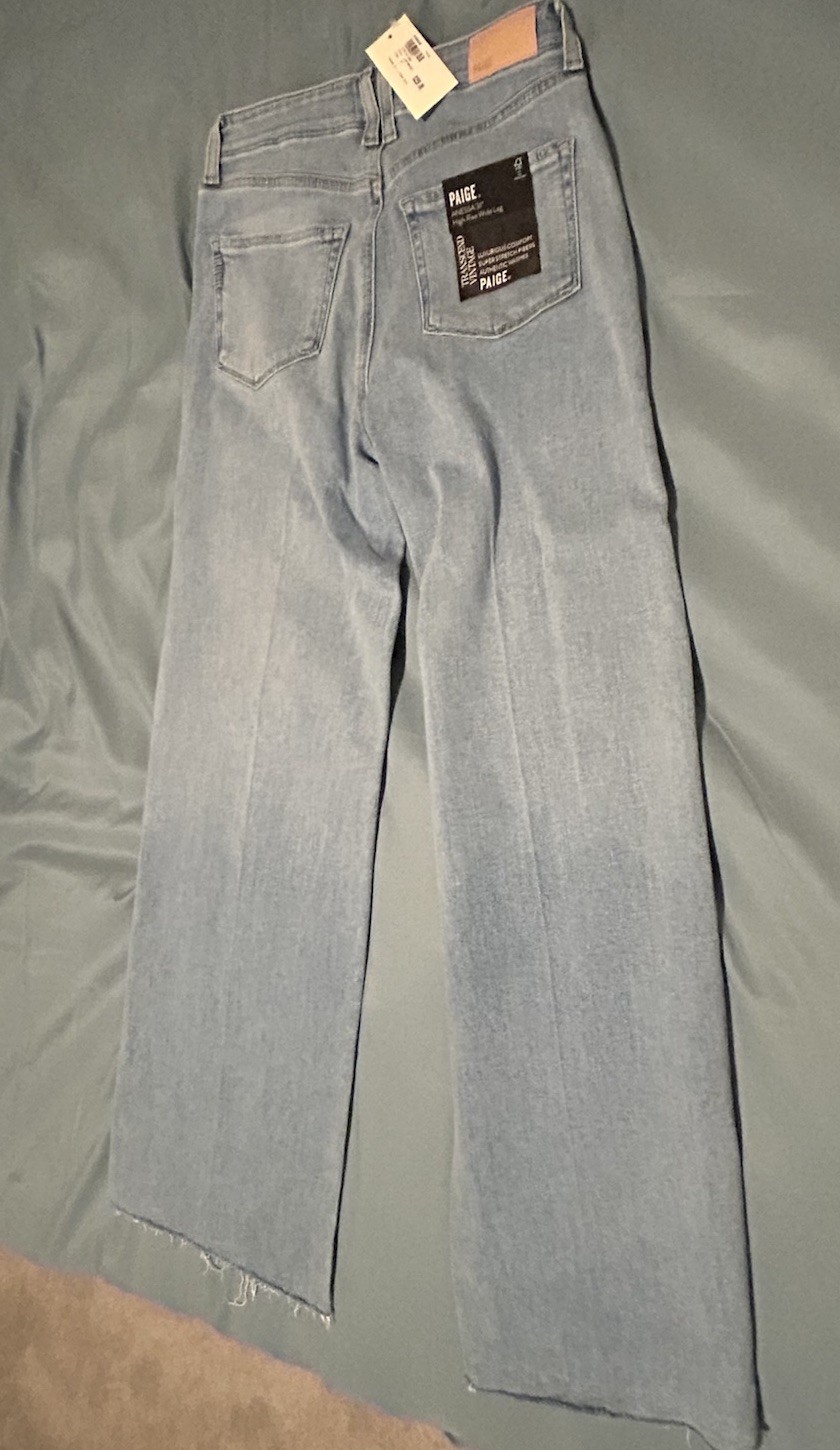 Paige Women\'s Blue Evereve Anessa High Rise Wide Leg Jeans Size 27