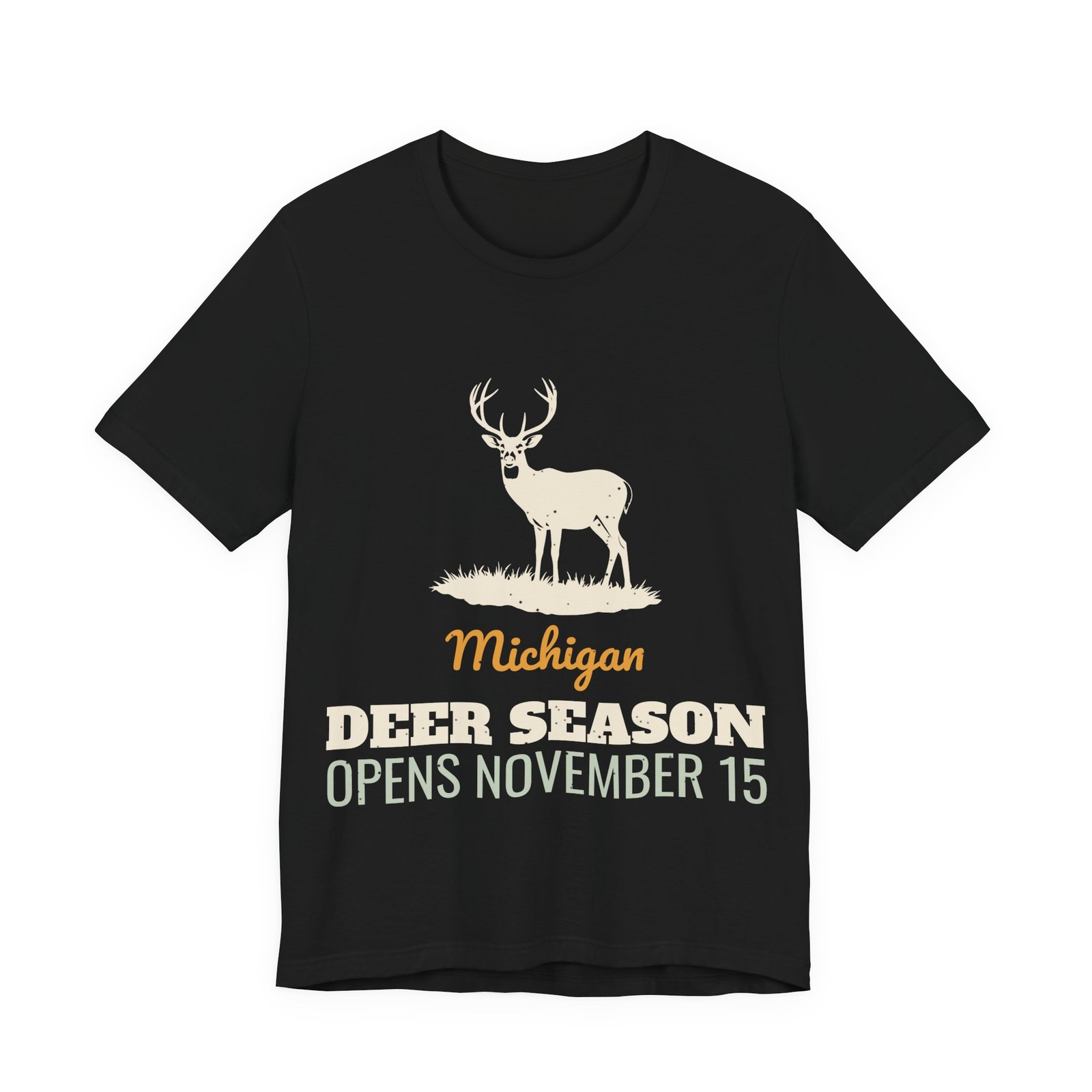 Michigan Deer Season T-Shirt November 15 Whitetail Buck Hunting Gift Tee