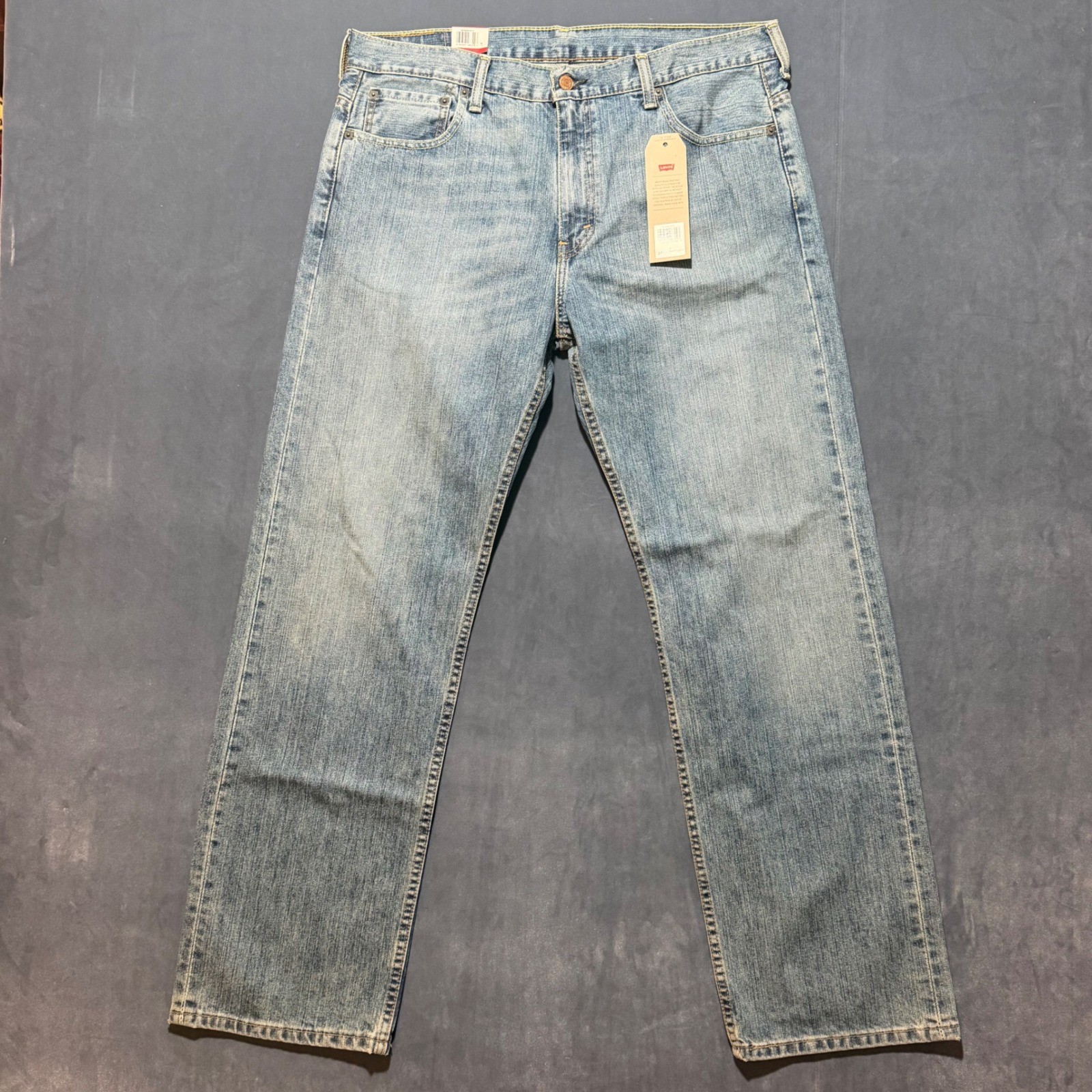 Levis 569 Loose Straight Jeans Mens 34x32 Blue Light Wash Denim Baggy Fit NEW