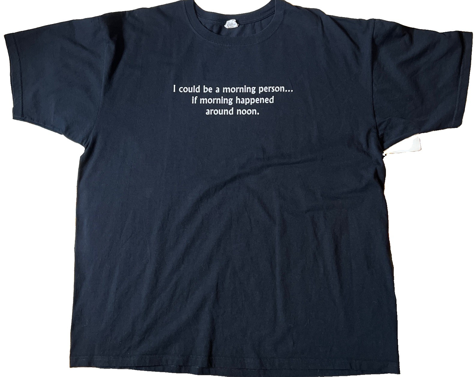 Vintage Anvil Graphic T Shirt 2XL Black I Could Be A Morning Person Funny