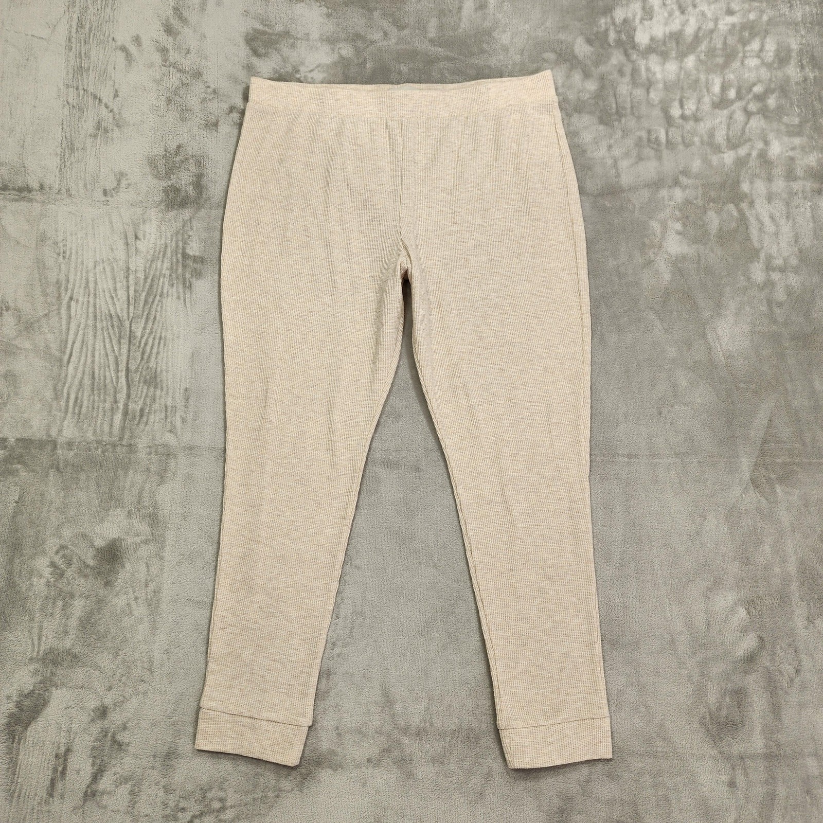 Koolaburra By UGG Leggings Womens XL Beige High Rise Thermal Waffle Knit Lounge