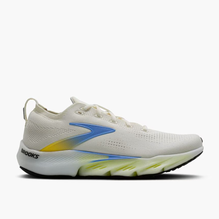 Brooks Men's Glycerin Flex Running Shoes White Cyber Yellow Nightlife 196 Medium