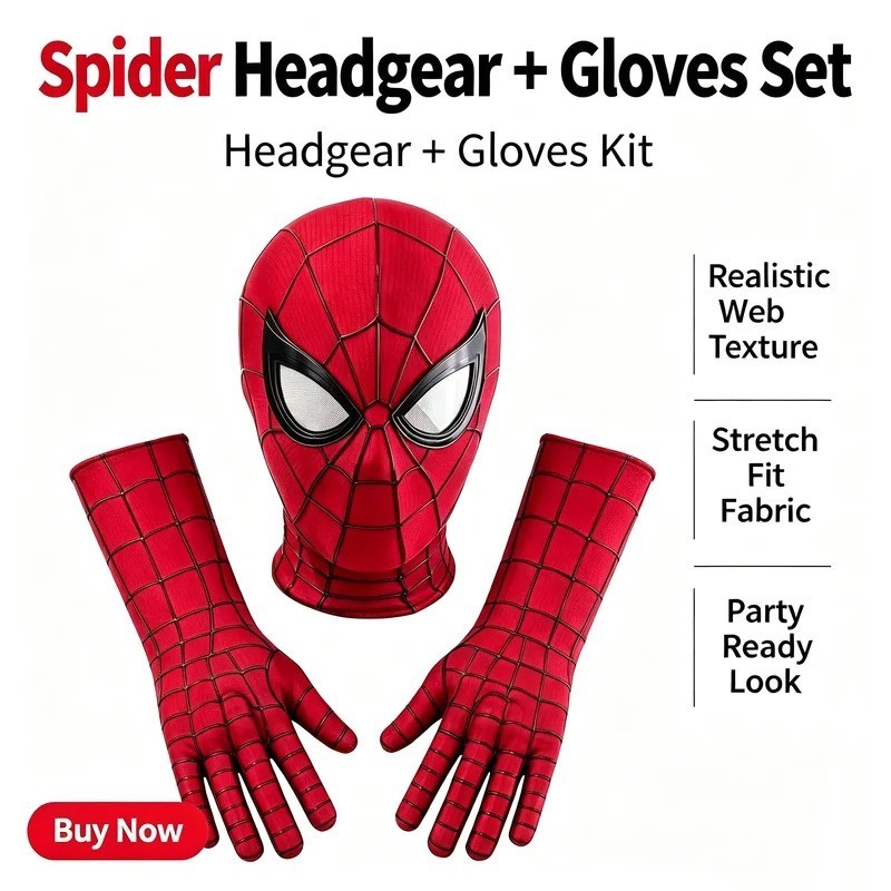 Long Amazing Spider-Man 2 Adult 3D Gloves Spiderman Cos Costume Accessory Gifts