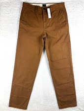 NWT J Crew Classic Chino Pants Mens 32x34 Tan Relaxed Heavy Cotton Flap Pocket picture