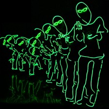 LED Neon EL Wire Tube Costumes Luminous Clothes Dancing DJ Nightclub Party Stage picture