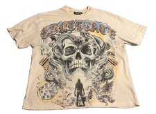 Syndicate 100% Cotton XL Graphic Designed In Paris T-Shirt Men's Off White Cream picture