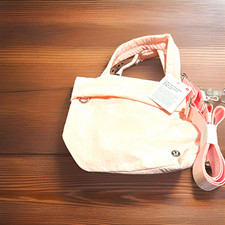 lululemon On My Level Tote Small Pink Nylon Top Handle Zip w/ Strap picture