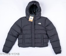 Women's The North Face Baltic Hooded Insulated Puffer Down Jacket ~ASPHALT GREY~ picture