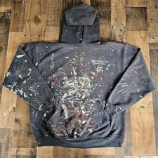 Vintage Splatter Paint Hoodie Presidential Painters New York picture