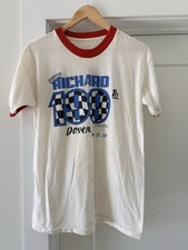 Vintage 1984 Richard Petty 199th 200th Win NASCAR Ringer T-Shirt Dover Charlotte picture