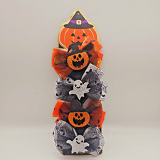Danbar Global Halloween Hair Bows Orange /Black Witch Pumpkin Ghost 4 Pack picture