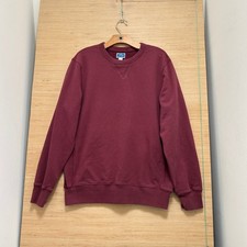 J.Crew Garment-Dyed French Terry Crewneck Sweatshirt Mens Large Burgundy picture