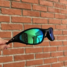 Retro Oakley Minute Gen1 Minute1.0 Sunglasses Black Frame Emerald Lenses picture