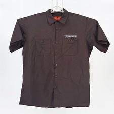 Vintage OG Unbroken 1995 Embroidered Brown Work Shirt Size XL ULTRA RARE picture