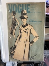 Vintage Vogue Pattern Fashion News Magazine October 1964 Italy Forquet 1381 picture