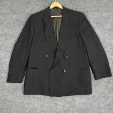 Mani Giorgio Armani Blazer Double Breasted Mens 4$R Grey Wool Made in Italy EUC picture