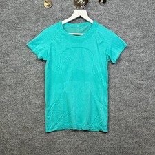 Lululemon Swiftly Tech T-Shirt Women's Teal Short Sleeve Athletic Gym Running M picture