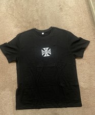 West Coast Choppers Shirt Mens XL Black Iron Cross Logo Long Beach Biker Graphic picture