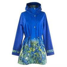 Galleria Enterprises Women's Van Gogh Irises Raincoat, Size Medium picture