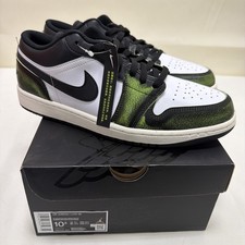 Nike Men's Air Jordan 1 Low SE Black Electric Green White DN3705-003 Sz 10.5 picture