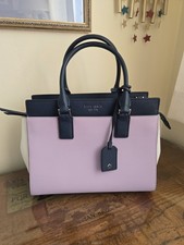 Kate Spade - Medium Cameron Satchel Purse Lavender  / Navy / Cream Excellent picture