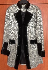 Mens Steampunk Medieval Tailcoat Jacket Victorian (Silver, Med picture