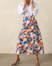 Prosperina River Midi Multicolored Skirt NWT Xs picture