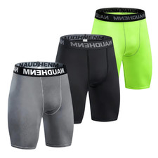 3Pcs Men's Athletic Compression Shorts,Stretch Breathable Athletic Boxer Briefs picture