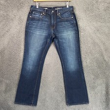 Gap 1969 Bootcut Jeans Mens 31x30 fit 32x29 Medium Wash Cotton Denim Whiskered picture