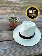 Genuine Panama Hat, 100% Toquilla Straw, Handwovwn in Ecuador, C-Crown/Teardrop picture
