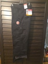 Wrangler Mens Fleece Lined Relaxed Fit Cargo Black Cotton Pants Size 36x32 NWT picture