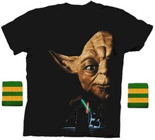 Adult Step Brothers Dale Yoda Return of the Jedi Halloween Shirt & Wristband Set picture