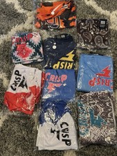 I have 9 pair of crispy shorts 6 Large And 3 2xl new with tags. $45 Each Retail picture