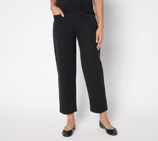 Anybody Women's Pants Sz L All-Stretch Twill Straight Leg Ankle Black A683177 picture