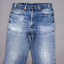 Vintage Levis 517 Jeans Mens 34x34 Blue 90s Bootcut Made USA Faded (Tag36x34) picture