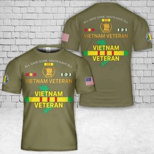 Custom Name All Gave Some Gave All Vietnam Veteran Military T-Shirt S-5XL  picture